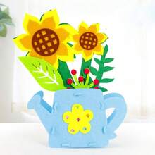 6 Juegos de kits de macetas de fieltro DIY como regalos para el Día del Maestro, material de artesanía de plantas en maceta de fieltro no tejido hecho a mano por niños, cultivando paciencia, adecuado para Halloween, Navidad, Acción de Gracias Juguetes - Multicolor - Ver 14