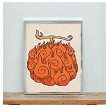 ONE PIECE 1 Pc Pop Wall Arts Posters One PieCe Devil's Fruits - Poster Illustration Art Print , Food, Anime, Cursed Fruits( Unframed-Style)
