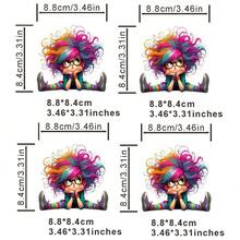1/2/4 miếng dán chuyển nhiệt sáng tạo & kỳ quặc dành cho phụ nữ tự làm, bền, có thể giặt được, dễ ủi cho áo phông, áo hoodie, quần jean, áo nỉ, ba lô, túi tote, gối và mũ lưỡi trai - Nhiều màu - Xem 4