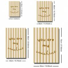 1pc Unframed/Framed Boho You Are My Sunshine Typography Nursery Wall Art Poster Cute Minimalist Baby Kids Room Aesthetic Decor Scandinavian Art Painting For Children Room,Playroom,Bedroom,Living Room,Modern Home Decoration - Multicolor - View 6