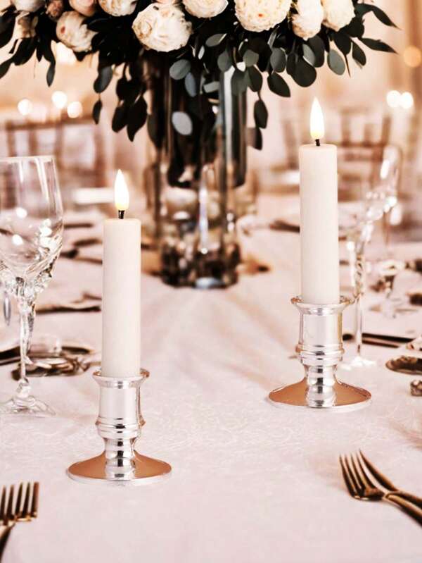 1pc Golden Wedding Simple Candelabra Holder,Plastic Lightweight Candle Holder Holder,Dinner Candlestick Holder,LED Candle Candle Holder,Festive Candle Holders, Prayer Candles, Candle Holders