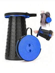 1pc Portable Folding Stool Made Of New PP Material, More Durable Telescopic Folding Stool, Suitable For Bedroom, Vanity, Fishing, Hiking, BBQ, Outdoor Activities, Foldable And Extendable Camping Stool For Adults Outdoor Fishing Hiking Gardening Travel BBQ