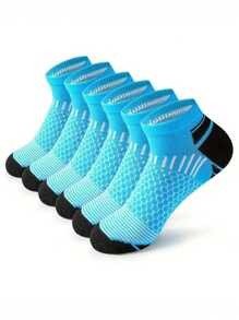 6 Pairs Men's Sports Ankle Socks, Soft Breathable Non-Slip Durable, Suitable For Running, Gym, Daily Activities, Spring/Summer