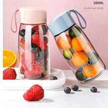 Stylish Sports Water Bottle, Compact Plastic Cup, Shatterproof, Portable, Heat-Resistant, Minimalist Transparent Personal Water Bottle, Suitable For Students, Back To School Season