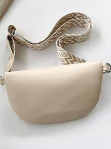 Solid Color PU Leather Women Waist Bag/Fanny Pack, Vintage Fashion Underarm Shoulder Crossbody Bag, Casual Small Chest Bag For Women, Minimalist Design