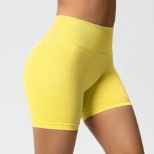 Seamless Butt Lifting Biker Shorts For Women - High-Waisted, Ideal For Yoga, Running & Outdoor Activities