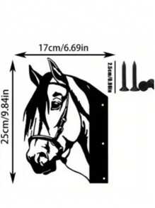 Charming Horse Silhouette Metal Art Sculpture - Rustic Farmhouse Decor, Outdoor Garden & Fence Accent, No-Battery Wall Hanging, Perfect For Thanksgiving