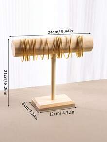 1pc Wood Bracelet Rack Display Stand, Multi-Layer Jewelry Organizer Holder For Bracelets, Watches, Necklaces - Multicolor - View 11