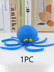 吸盘章鱼捏捏趣味玩具沐浴夏日章鱼吸盘减压排气。章鱼水球，橡胶沐浴玩具，耐磨，感官压力缓解泳池漂浮玩具可爱袋装填充物泳池玩具橡胶沐浴玩具，章鱼泳池潜水玩具。