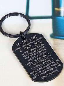 1 pieza Regalo del hijo del llavero de mi hijo te amo, regalo para él, niños, hombres, cita inspiradora grabada, colgante de llavero, etiqueta, regalo para volver a la escuela, cumpleaños, graduación, Navidad, aniversario