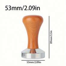 1pc Handmade High-Quality Coffee Tamper With Wooden Handle - Perfect For Barista Espresso Makers & Grinders Back To School - Multicolor - View 7