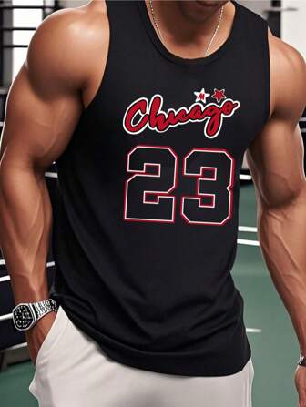 Men's Boston 23 Print Athletic Tank Top - Sleeveless Fitness Wear,Print Sleeveless Tank ,Men's Tank Top,Athletic Wear,Gym Wear,Workout Clothes