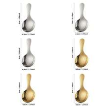 1/3/6 pièces Cuillère à soupe à manche court en acier inoxydable, Cuillère ronde, Cuillère à thé, Cuillère à dessert, Cuillère à glace, Cuillère à assaisonnement, Cuillère à manger pour enfants, Cuisine, Cadeau de Noël, Fournitures scolaires - Multicolore - Voir 8