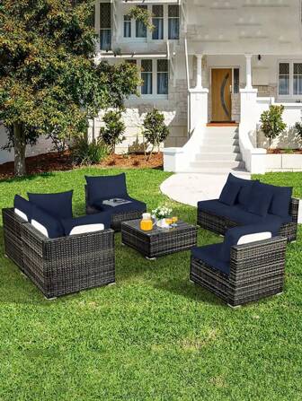 1pc Solid Color Silky Tie Sofa Seat Cushion Cover, High Elasticity Dust-Proof All-Season Use For Garden Rattan Sofa, Balcony, Outdoor