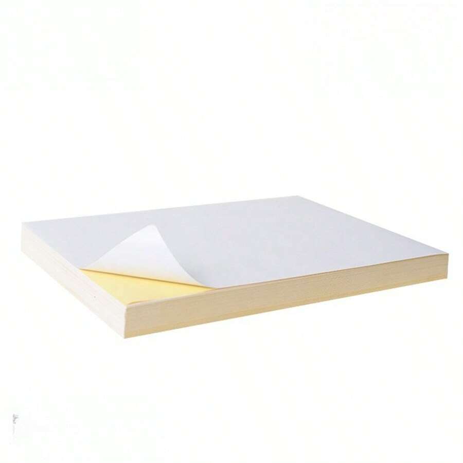 10/20pcs A4 Self-Adhesive Printing Paper, Self-Adhesive Printing Paper Inside Split Adhesive Paper Cut Label Stickers, Can Print Laser And Inkjet Printers - Multicolor - View 1