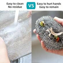10/20 Packs Of High Quality Stainless Steel Wire Mesh Dishcloths, Double Sided Kitchen Utensil Scrubbers, Non-Stick Oil And Stain Remover For Kitchen Stoves, Pots And Pans, Cutlery And Sinks, Durable, Reusable Cleaning Products, Multi-Purpose Cleaner