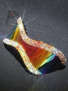 1 buc. Ochelari integrați cu strasuri BlingBling, vizieră sport punk mare, ochelari la modă Y2K, material PC, temă cultura pop, nu necesită alimentare - Multicolor - Vizualizare 10