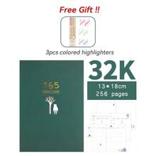 1pc 365-Day Cartoon Planner, 365-Day Planner 32k Notepad Schedule Portable Diary For Students To Use For Daily Records Of Work And Study