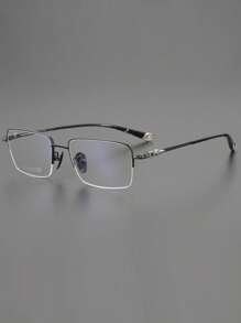 CHARMLIBRARY New 2025 Titanium-Alloy Frameless Design CHARMLIBRARY Super Lightweight Pure Titanium Eyeglass Frames, Anti-Allergic, Super Flexible, Business & Casual Unisex, Ultra-Thin, Anti-Sweat, Corrosion-Resistant, Lightweight & Comfortable, Premium Quality All-Match, Comes With Eyeglass Case And Cleaning Cloth, Ideal For Gifting Or Personal Use