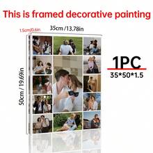 One Personalized Photo Canvas Painting, Custom Wall Decoration Print Your Photo On Canvas For Wedding, Pet, And Family Photos, Framed Wall Art, Halloween Decor, Anniversary Gift - 1Pc - View 12