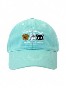 1pc Cute Cartoon Animal Embroidered Soft-Top Baseball Cap, Fashionable & Versatile Couple Snapback Hat - Dwysm - View 6