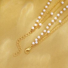 Retro Versatile Faux Pearl Chain 3-Layer Necklace - Stacking - View 4
