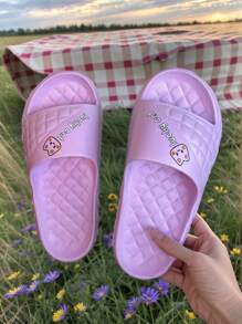 Fashionable Unisex Indoor Slippers, EVA Material Bathroom Anti-Slip, Odor-Free, Soft, Lightweight, Versatile, Comfortable House Slide Sandals, Suitable For Summer