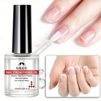 Renforcateur d'ongles à la vitamine GKGU pour les ongles irréguliers, empêche vos ongles de s'écailler et de se fissurer, produits de soins des ongles, durcit vos ongles, améliore le brillant des ongles, 10ml/0,33 fl.Oz