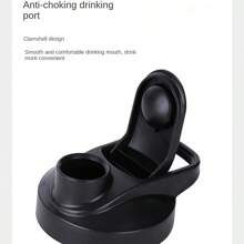 1 pieza Botella agitadora de polvo de proteínas, taza mezcladora de batidos sustitutivos de comidas, botella de agua deportiva, de gran capacidad, portátil, color aleatorio enviado