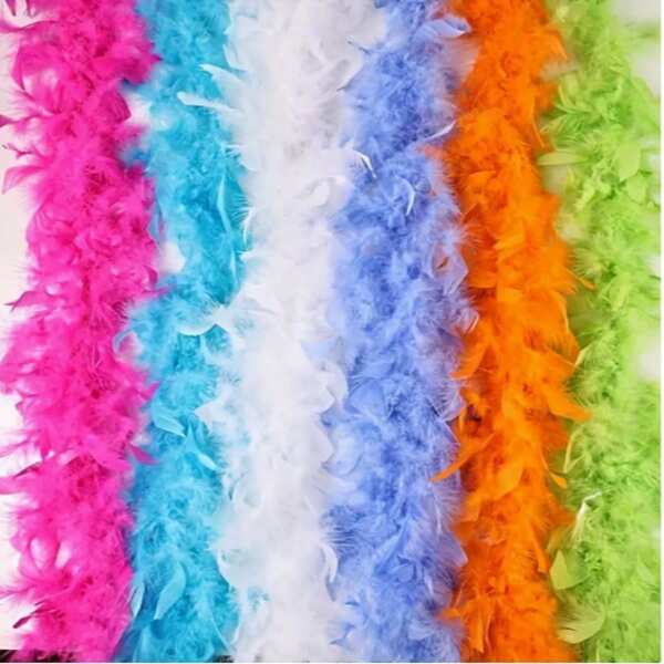 1PC Man-Made Kolorowe Boa z Piór 6,6ft Boa z Piór Dla Kobiet Do Tańca Wesele Impreza Halloween, Dekoracja Sceny Impreza Świąteczna Nakrycia Głowy Akcesoria Odzieżowe, , Dekoracja Szalika, Nadaje Się Na Urodziny, Halloween, Boże Narodzenie, Wyścigi Konne, Herbatka, Sylwester, Koncert I Wystrój Domu, Taniec Weselny, Występ Sceniczny, Kostium Karnawałowy I Akcesoria, Artykuły Imprezowe, Idealny Wybór Na Prezenty