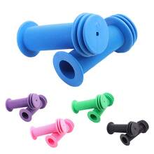 1 Pair Colorful Rubber Bike Handlebar Grips, Anti-Slip & Wear-Resistant Bicycle Handlebar Cover, Tricycle Scooter Riding Accessories - Multicolor - View 2