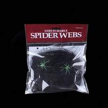 1pc Spider Web Prop + 1pc Spider Web + 2pcs Spiders, Multi-Color Option, Room Decor, Escape Room Decor, Horror Atmosphere Decorative Accessory (Random Packaging) - Multicolor - View 7