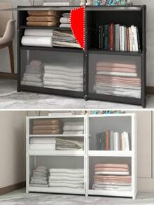 1pc Portable Multifunctional Cube Storage Cabinet With Cover, Free-Standing Organizer For Bedroom, Living Room, Kitchen, Office - Suitable For Home Decor, Valentine's Day Gift - Multicolor - View 10