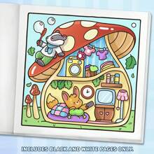 [Must-Have For Hand-Painting]Comfy Cozy Healing Painting Coloring Book, Beginner-Friendly Tracing, Stress Relief Doodle, Simple & Large Relaxing Designs, Adorable Characters To Relieve Pressure, Thick & Opaque, Great Gift For Back To School, Mother's Day, Father's Day, Children's Day,Mother's Day,Mom's Gift