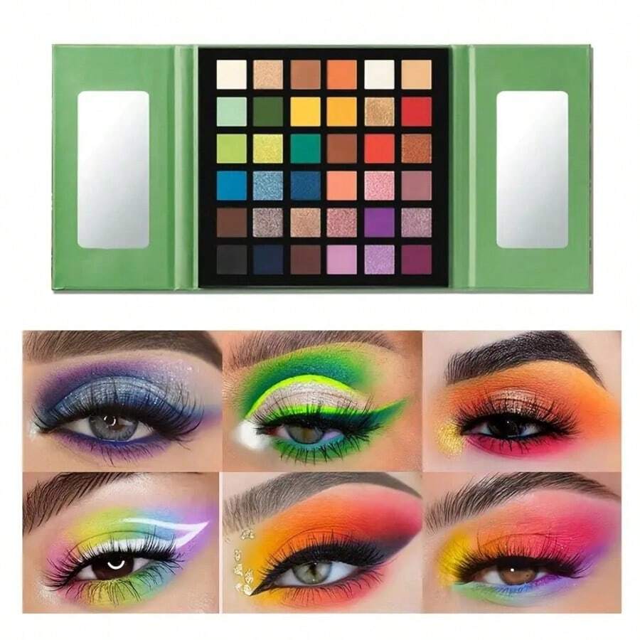 K'APEINE Paleta de sombras de ojos de 36 colores, sombra de ojos profesional multicolor resistente al agua y al sudor, maquillaje popular europeo y americano