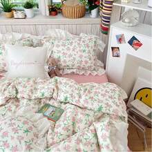 Vclife Modern Luxury Solid Color Duvet Cover Full For Girls Women And Jersey Knit Cotton Duvet Cover Queen Soft Grapefruit Bedding Set Queen , Ultra Soft, 4 Corner Ties With Two Pillowcases, No Comforter - 粉紅桔梗 - 查看 7