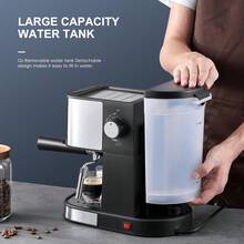 Yabano Espresso Machine -15 Bar Pressure, Milk Frother, Removable Water Tank & Fast Heating - Perfect For Brewing Cappuccino & Latte At Home Or Work - US A Type Plug(110-127V) - View 4