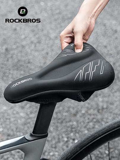 ROCKBROS Cojín de ciclismo al aire libre de ROCKBROS, de moda y cómodo, adecuado para ciclismo de larga distancia, con espuma de memoria amortiguadora de golpes, cojín de asiento antifricción y transpirable de neopreno
