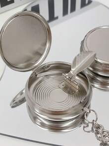 2pcs/1pc Portable Mini Ashtray, Creative Small Cigarette Ash Holder Ash Tray - Multicolor - View 4