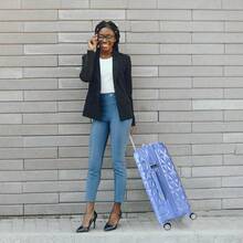 Large Suitcase Luggage Hard Shell | Aluminum Telescopic Handle | 3 Digit Combination Lock | 4 Dual Spinner Wheels | Lightweight Durable Suitcases Check In (Ice Blue) - Ice Blue - View 5