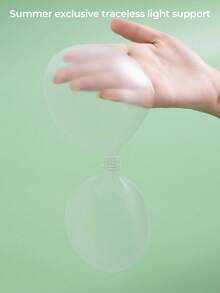 1对隐形无肩带硅胶胸罩，女士专用——聚拢无背胸垫，轻薄舒适，可重复使用，适合连衣裙、婚礼、夏季及日常穿着。 - 彩色 - 查看 8