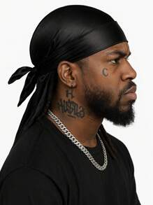 Menl Durag Solid Color Elastic SilkPirate Hat.Fashionable And Comfortable For Casual Sports Outdoor Activities, Breathable And Soft,Unisex Headscarf Pirate Hat Pirate Costume