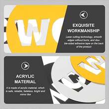 علامة مرآة أكريليك كلاسيكية للحمام مع ظهر لاصق - ديكور سهل التطبيق للباب لاستخدام المنزل والتجاري ، مواد مدرسية ، عودة إلى المدرسة