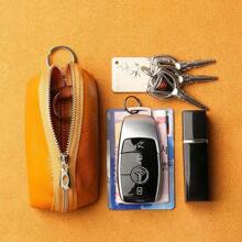 2025 New Fashionable Large Capacity Card Case & Key Holder, Genuine Soft Leather Wallet, Suitable For Car Key, PU Leather Purse
