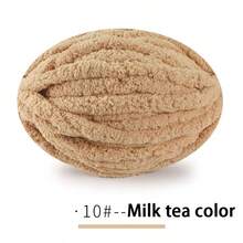 250克超厚冰纱毯，手工编织DIY线，粗雪尼尔靠垫/宠物床纱，适用于冰岛围巾、帽子、针织项目，质地柔软 - 彩色 - 查看 11