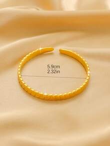 قطعة واحدة سوار قابل للتعديل الحجم بطراز صيني مفتوح بزخارف زهرية، إكسسوار عصري شيك بسيط، مصنوع بالتشبيك، بحلي الراين، بنمط قشر السمك