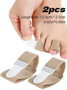1-2 Peças Fita de Fixação para Dedos do Pé, Tamanho Médio/Grande Adulto Bandagens para Dedos, Design com Fivela de Gancho e Argola, Lavável e Reutilizável