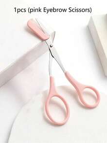 Set de 4 piezas/2 piezas/1 pieza de recortadora de cejas de acero inoxidable con cuchilla curva, tijeras para cejas y peine, herramienta de belleza para principiantes apta para cualquier tipo de piel, accesorios para depilación para hombres y mujeres, maquillaje, decoración de habitaciones, tocador, viajes, dormitorio, accesorios de maquillaje, rasuradora de cejas, baratijas, regalos, regalos para mujeres, regalos de Navidad, sorteos, viajes, artículos baratos, artículos esenciales de viaje - Multicolor - Ver 15