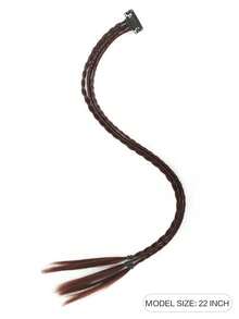 1pc Braid Hair Clip In Hair Extensions Blode Brown Black Clip Hairpieces Synthetic Fiber Hair Extensions Women Party Daily Wear