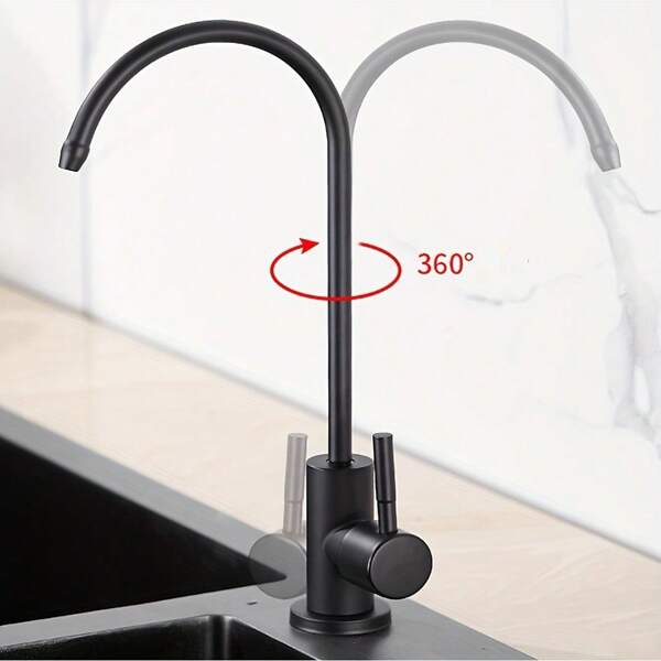 304 Stainless Steel Kitchen Faucet, Kitchen Water Purifier Single Cold Water Faucet, Rotary Water Purifier Direct Drinking Faucet, Suitable For Home/Restaurant Kitchen Faucet